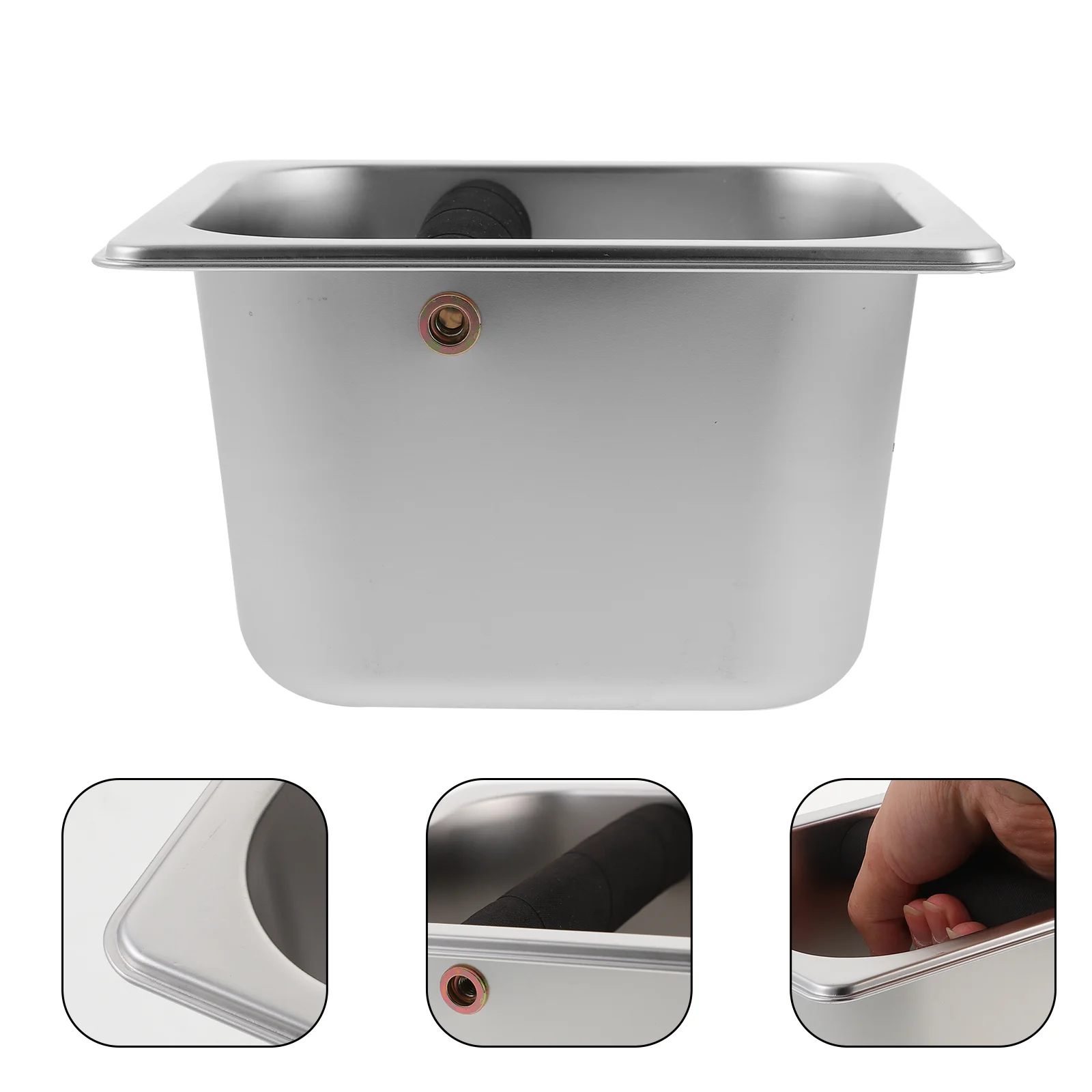 

Trash Can Coffee Ground Dispenser Corner Station Accessories Tools Grounds Used Container Counter Holder Stainless Steel