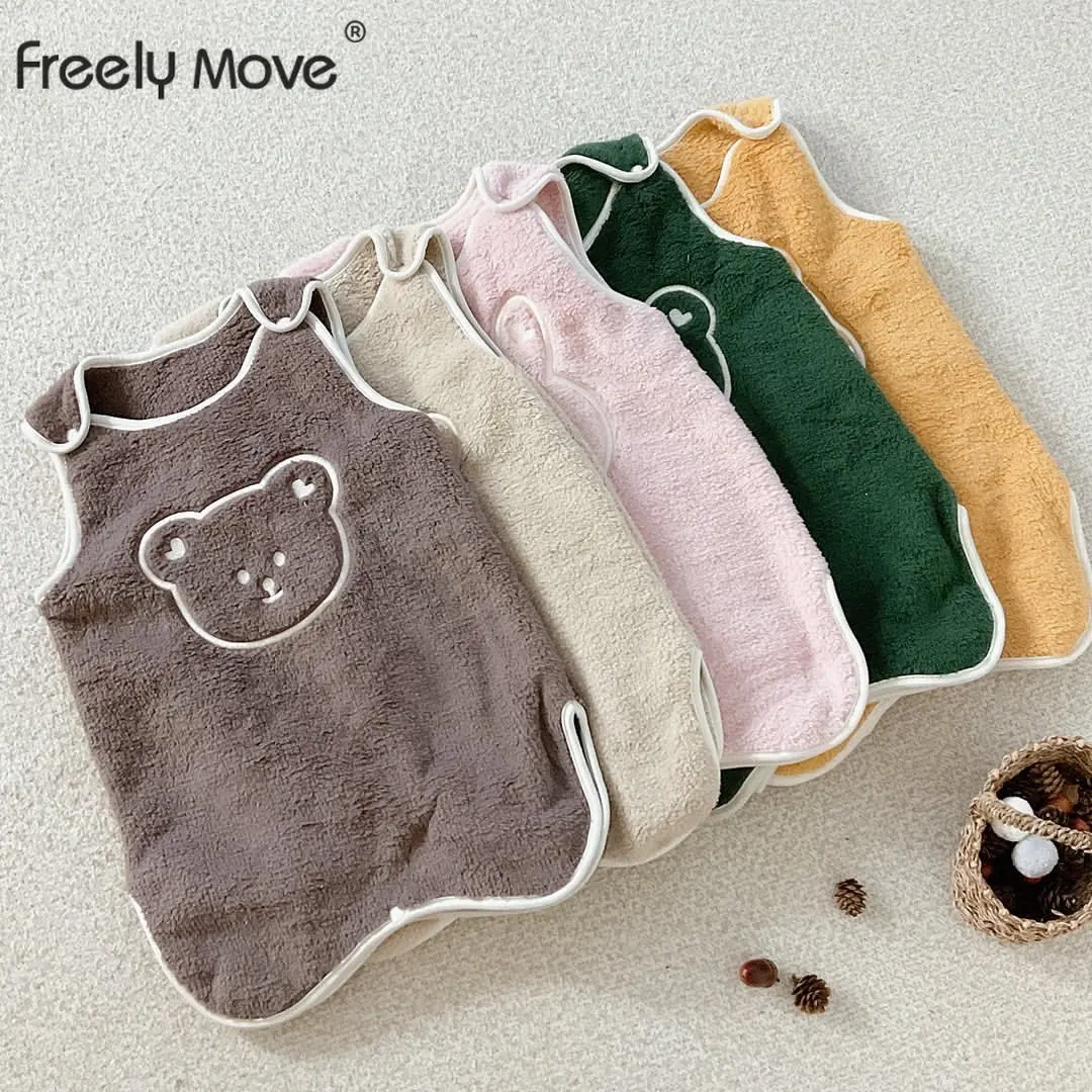 

Freely Move Baby Sleeping Bag Plush Sleeveless Vest Anti-kick 2022 Winter Sleep Bags for Newborn Baby Girl Boy Sleeping Bedding