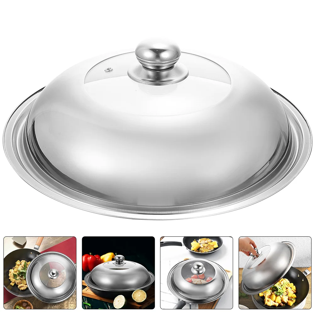 

Household Pot Cover Stainless Steel Pan Lid Multi-function Pot Lid Home Accessory