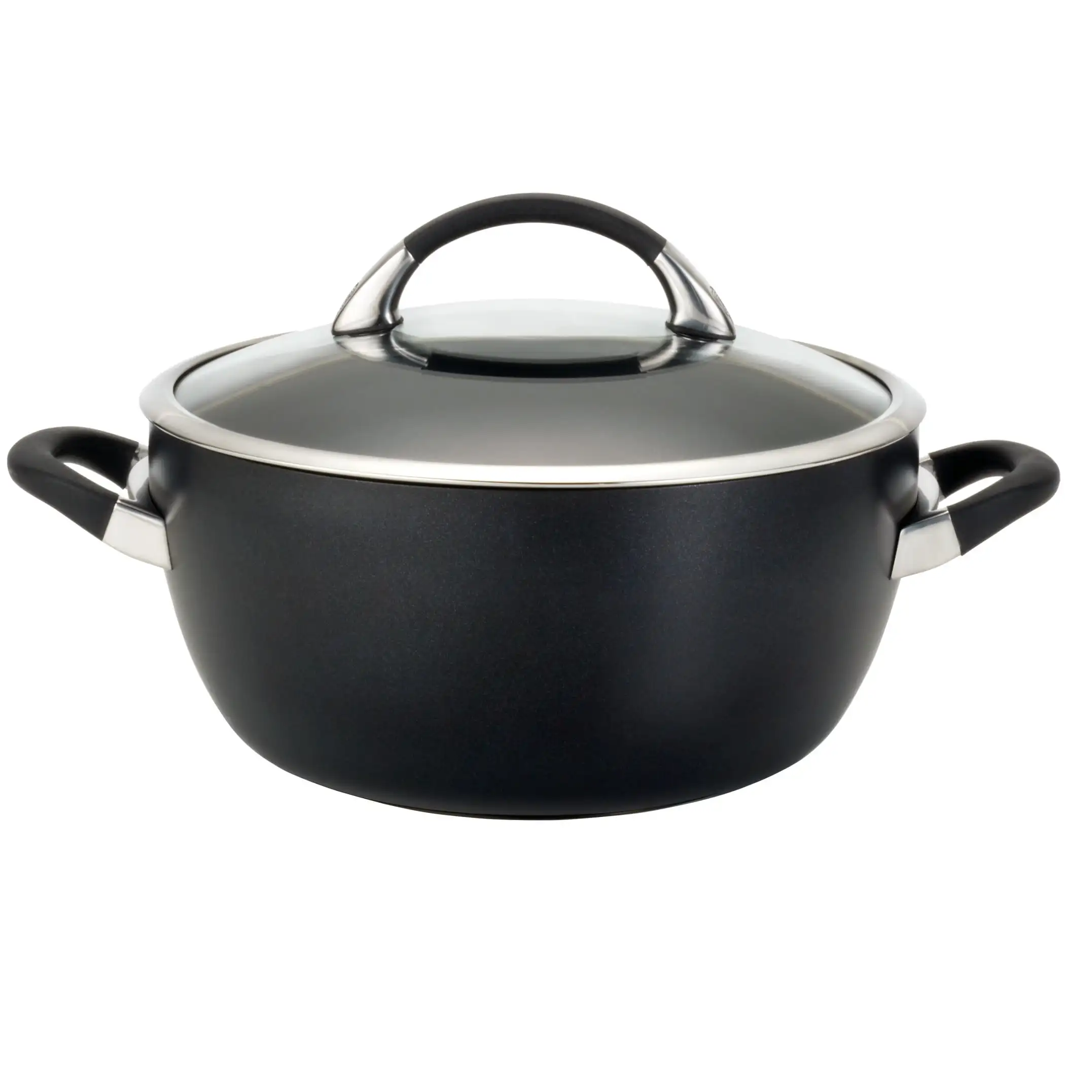 

Circulon Symmetry Hard-Anodized Nonstick Casserole Pan with Lid, 5.5-Quart, Black