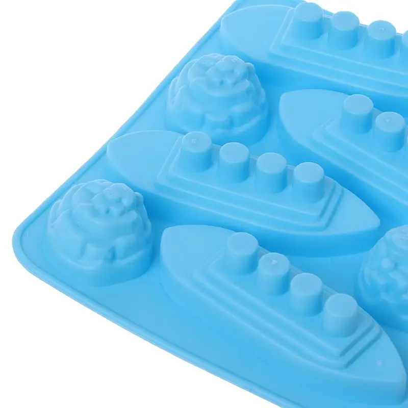 KX4B Силиконовые лотки для кубиков льда пресс-форма резьбы по дереву Титаник в