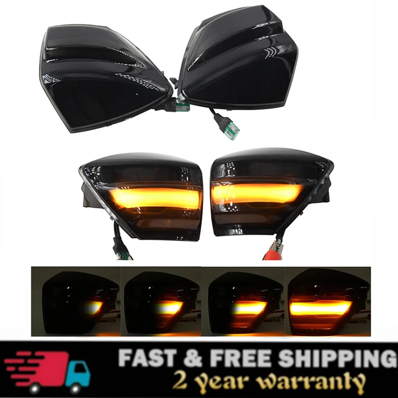

LED Dynamic Mirror Indicator Light For Ford S-Max 07-14 Kuga C394 08-12 C-Max 11-19 Flowing Turn Signal Blinker Lamp 2pcs