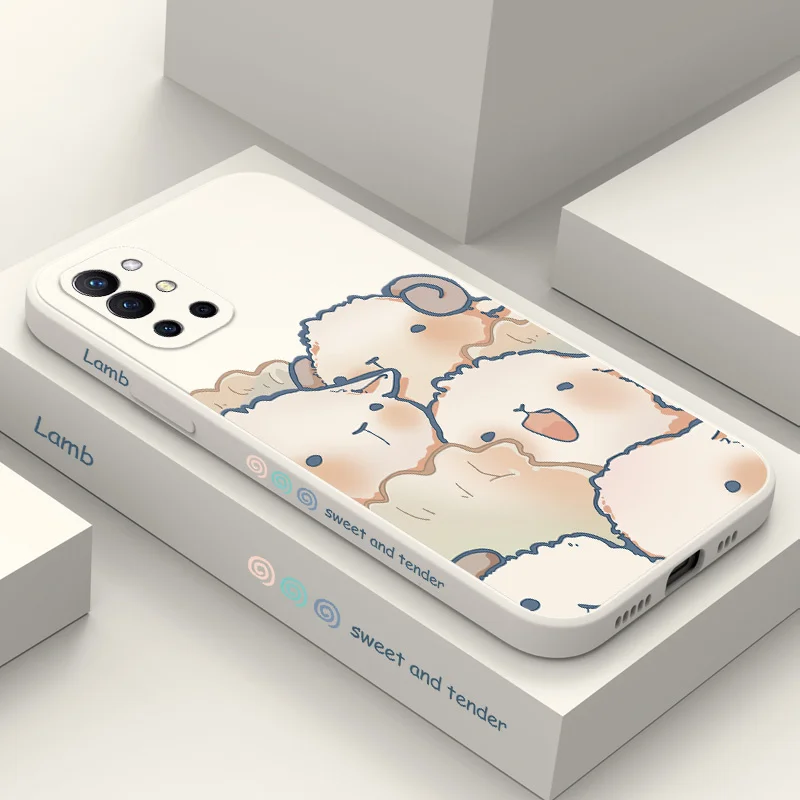 

Happy Sheep Phone Case For Oneplus 10 10R 10T 9R 9RT 9 8T 8 7 7T Pro 5G Liquid Silicone Cover