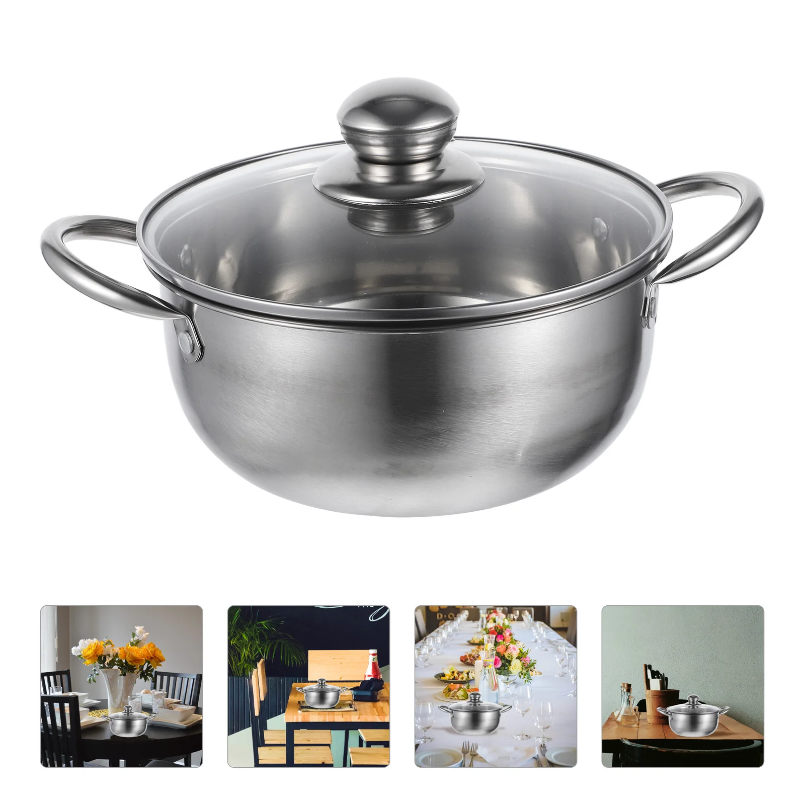 

Pot Steamer Stainless Steel Soup Cooking Cookware Steam Kitchen Cooker Vegetable Stock Food Stockpot Induction Seafood Pan Pots