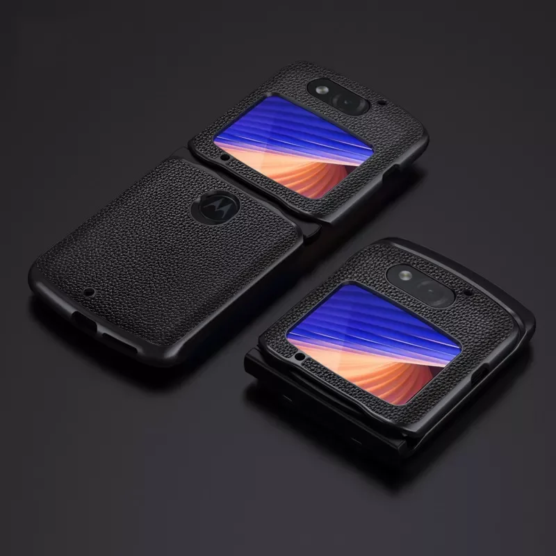 

Shockproof Phone Cases for Motorola razr 5g Case Premium Leather Case for moto razr Cover 360 Full Protection Case For Moto RAZR
