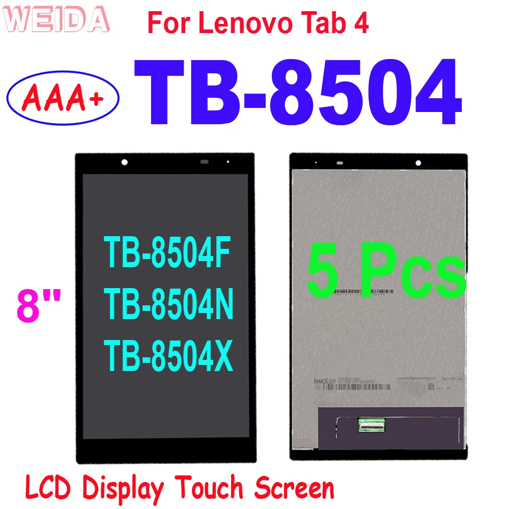 

5 шт. AAA + ЖК-дисплей 8 дюймов для Lenovo Tab 4 8504 TB-8504 TB-8504F Φ LCD дисплей сенсорный экран дигитайзер в сборе Бесплатные инструменты