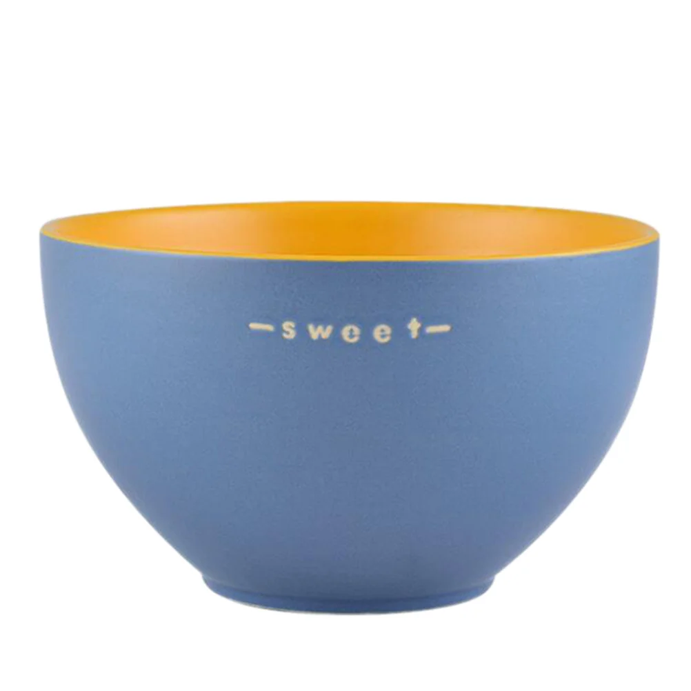 

1pc Ceramic Bowl Soup Bowl Salad Bowl Cereals Bowl for Home Restaurant (Blue)