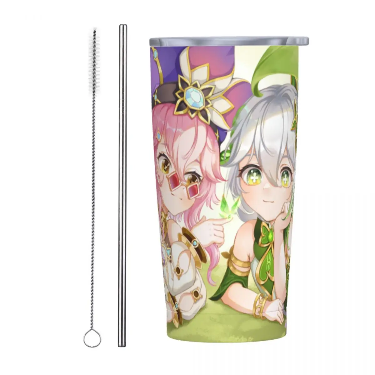 Симпатичная Термокружка Dori нахида с соломинкой Genshin ударная аниме вакуумные
