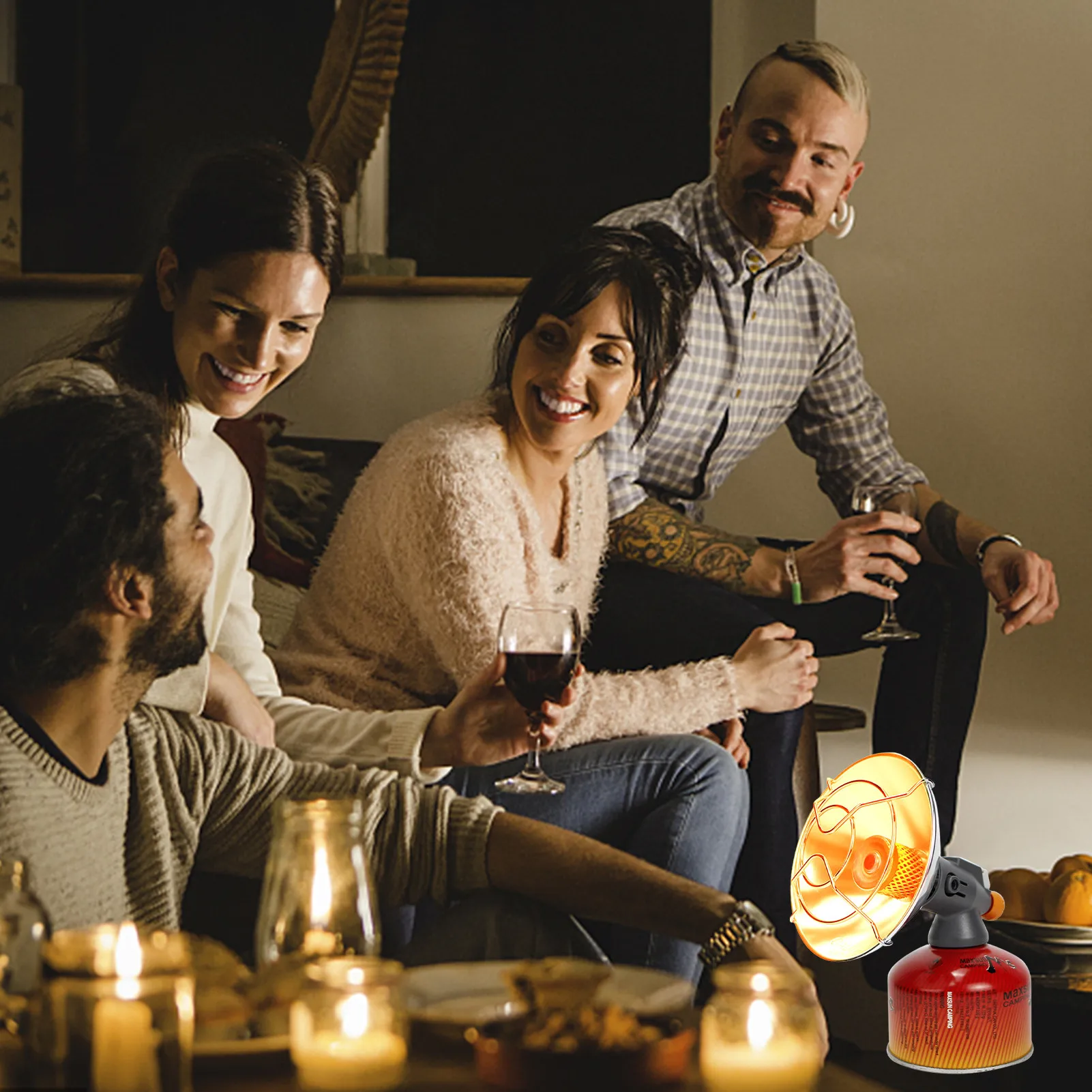 

Портативный мини-обогреватель для внутреннего дворика, газовый обогреватель Для Путешествий, Походов, Кемпинга, Подогреваемая плита, бутан...