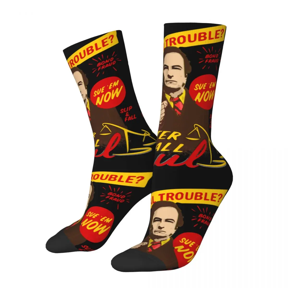 

Модные мужские носки Better Call Saul Goodman Merch, милые в неприятных условиях, высококачественные носки, всесезонные подарки