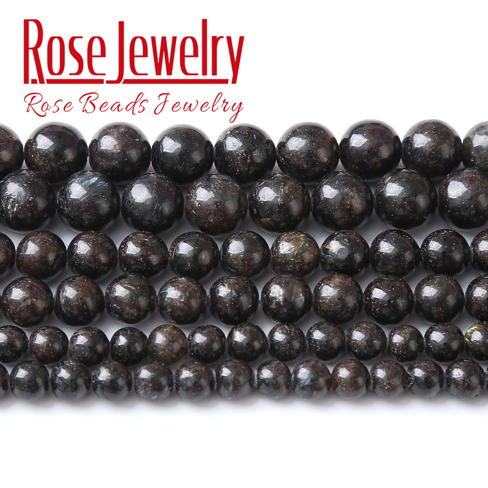 

Smooth Natural Black Charoite Beads For Jewelry Making Crystal Energy Healing Stone Beads DIY Bracelets Accessories 6 8 10mm 15"