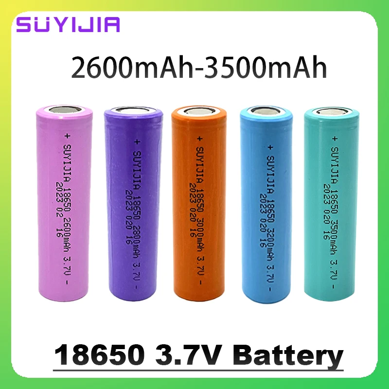 

18650 Lithium-ion Rechargeable Battery 3.7V 2600mAh-3500mAh for Strong Light Flashlight Headlight Medical Equipment Notebook
