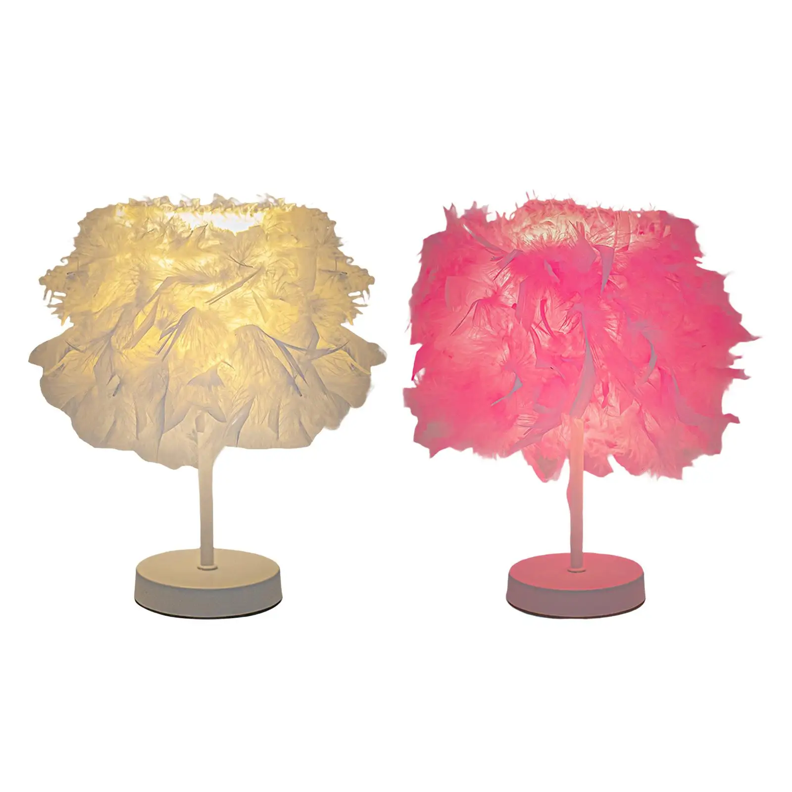 

Modern Feathers Shade Table Lamp Night Lights Lighting Fixture Decoration Desk