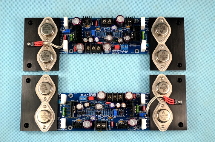 

Diy Gold Seal Hifi Amplifier Board Am-80 Ksa50 Circuit Mj15024 Mj15025 Ab Class 180w + 180w