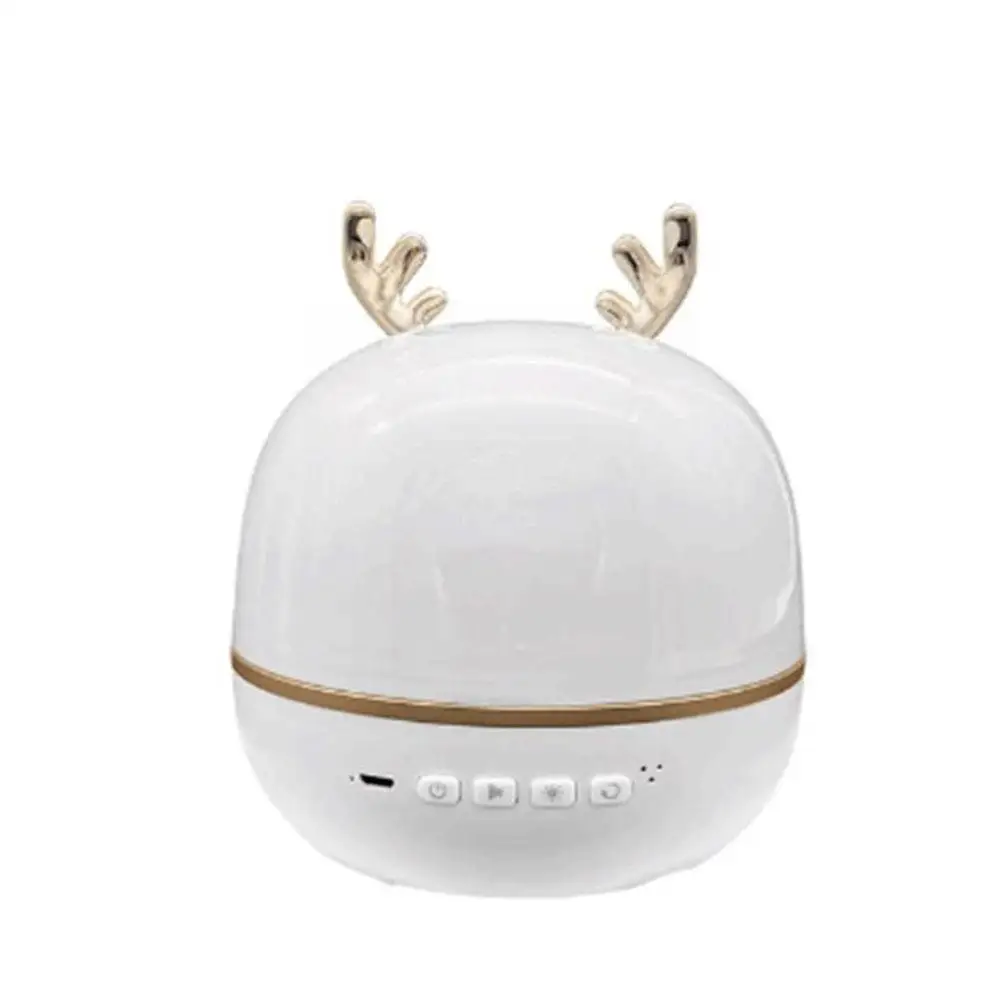 

Проектор с оленем, ночник с динамиком BT, заряжаемая детская светодиодная подсветка, цветная звезда, вращающаяся мигающая Звездная лампа, по...