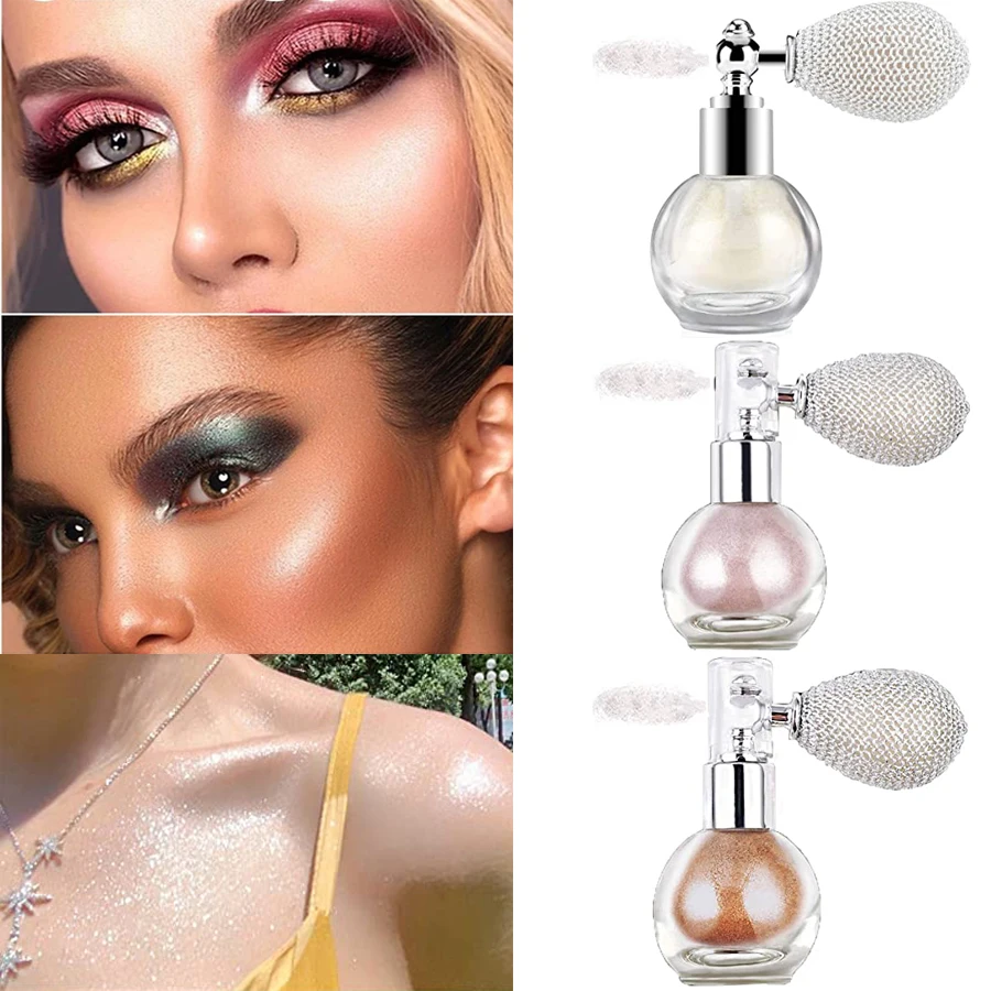 

Smooth Highlighter Spray Shimmer High Gloss Highlighter Makeup Powder Spray for Face Clavicle Body Glitter Women Cosmetics