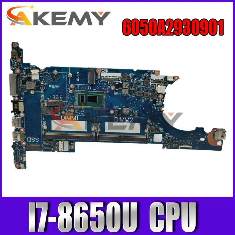 

Akemy HSN-I12C 6050A2930901-MB-A01 For HP ElitBook 830 G5 836 G5 Laptop Motherboard With CPU i7-8650U 100% Tested Working