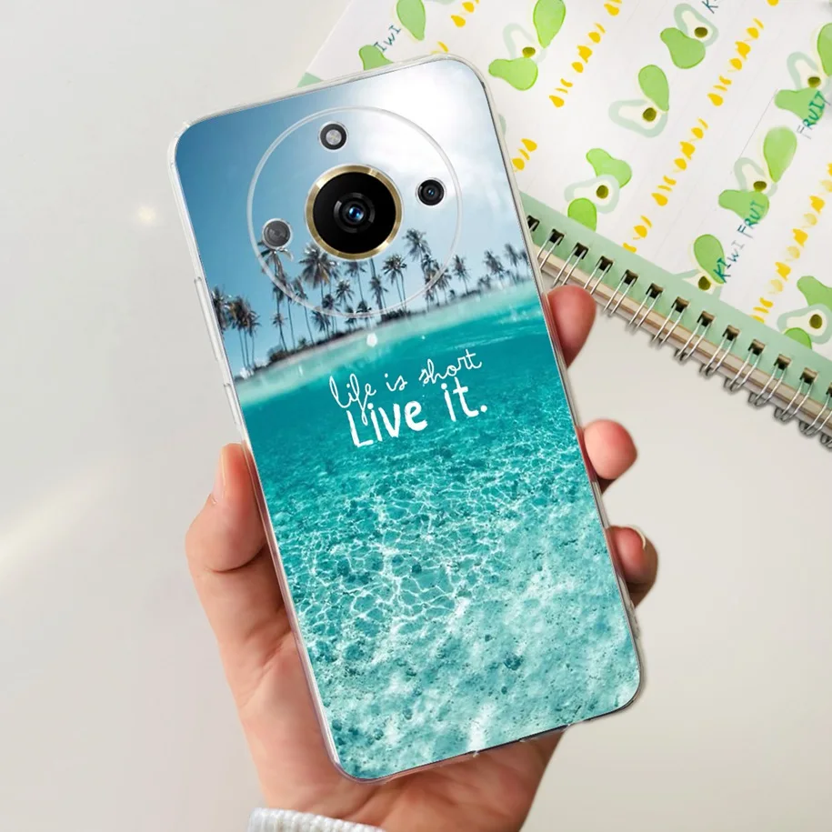 Чехол для телефона Realme 11 Pro Plus чехол RMX3740 RMX3741 модный цветок Бабочка Мягкий