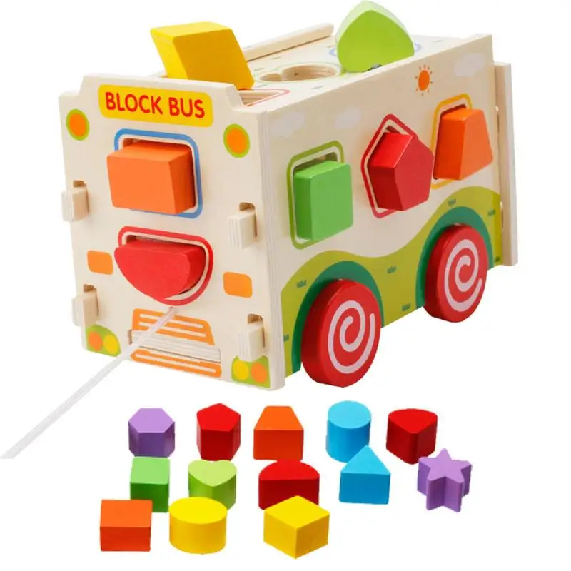 

Wooden Shape Sorting Cube Baby Blocks Shape Sorter Toy Interactive Early Educational Toys For Infants Babies Toddlers Kids