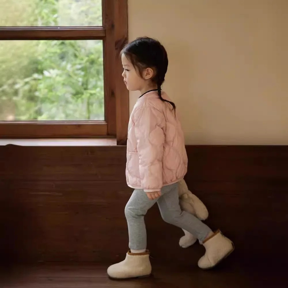 Длинная и короткая пуховая куртка для маленьких девочек модель 2024 года детское