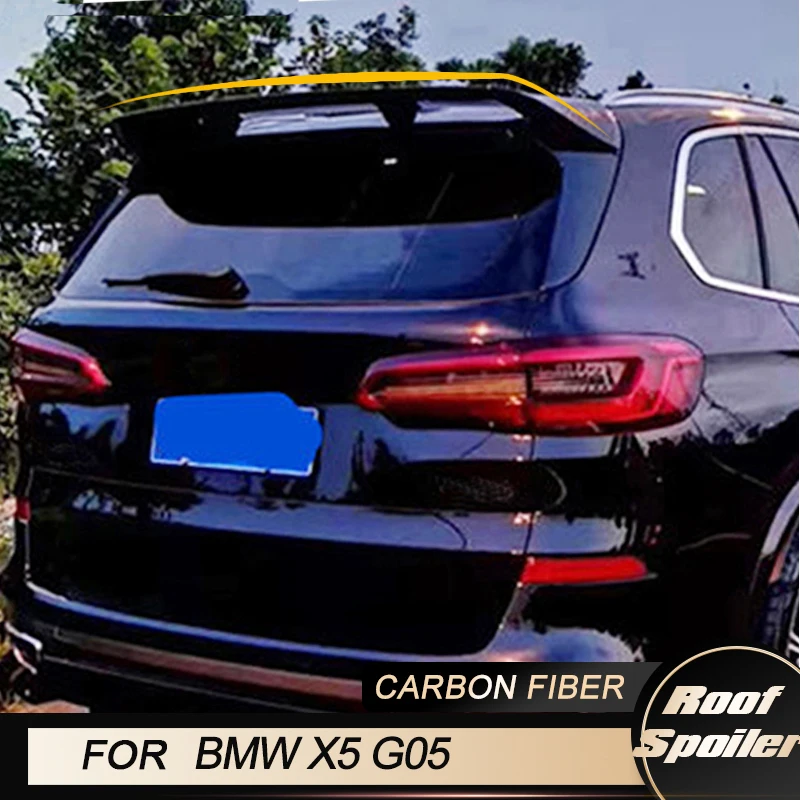 Tylny spojler dachowy do BMW X5 G05 M50i Sport Utlity 4-drzwiowy 2019-2022 Wyścigowy tylny Wing Lip Carbon Fiber