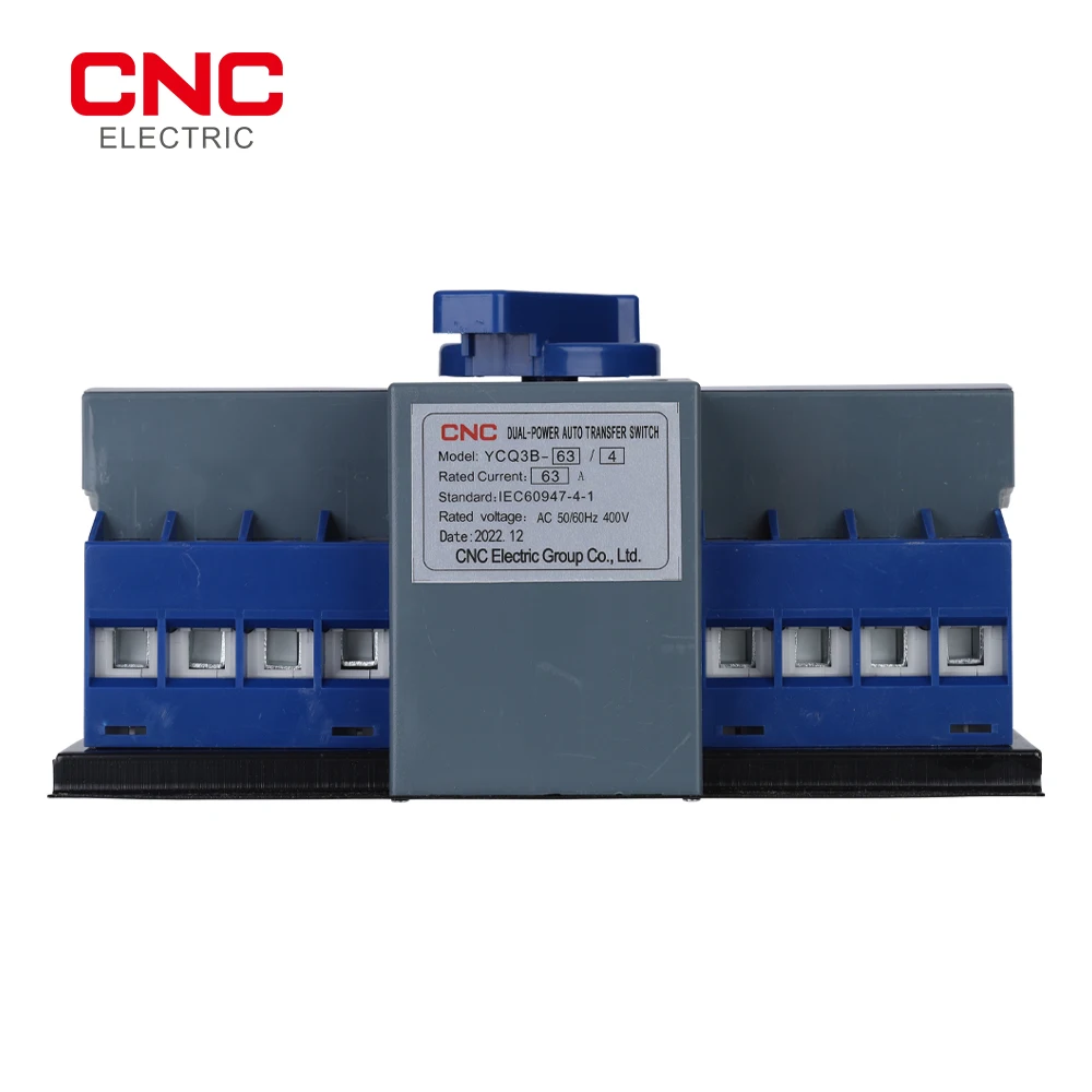 Автоматический переключатель двойного питания с ЧПУ YCQ3B-63 2P/4P 63a 50/60 Гц АС 400 В/В