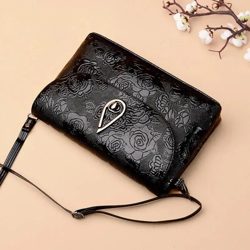 Элегантный женский вечерний клатч с вышивкой роз цветочная сумка через плечо со