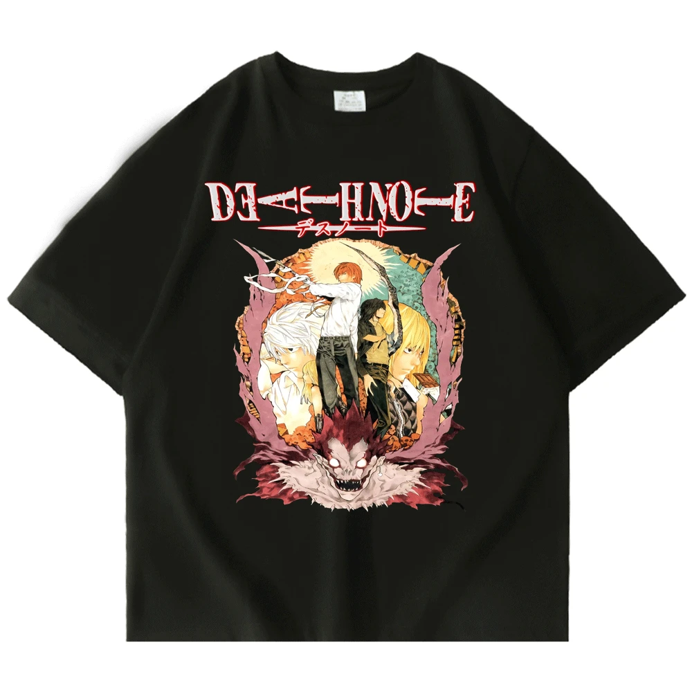 

Death Note T-Shirt Misa Amane Anime Horror Ryuk Light Yagami Print T Shirt Hip Hop Short Sleeve Tee Shirt Men Women Clothing Top