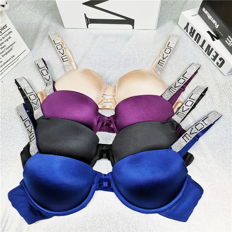 

Бюстгальтер пуш-ап Женский, со стразами, регулируемые лямки