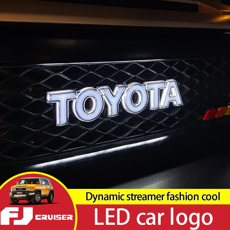 

For Toyota FJ CRUISER Decorative Car Logo Fjcruiser with Light LED Light-emitting Front CAR LOGO Modification