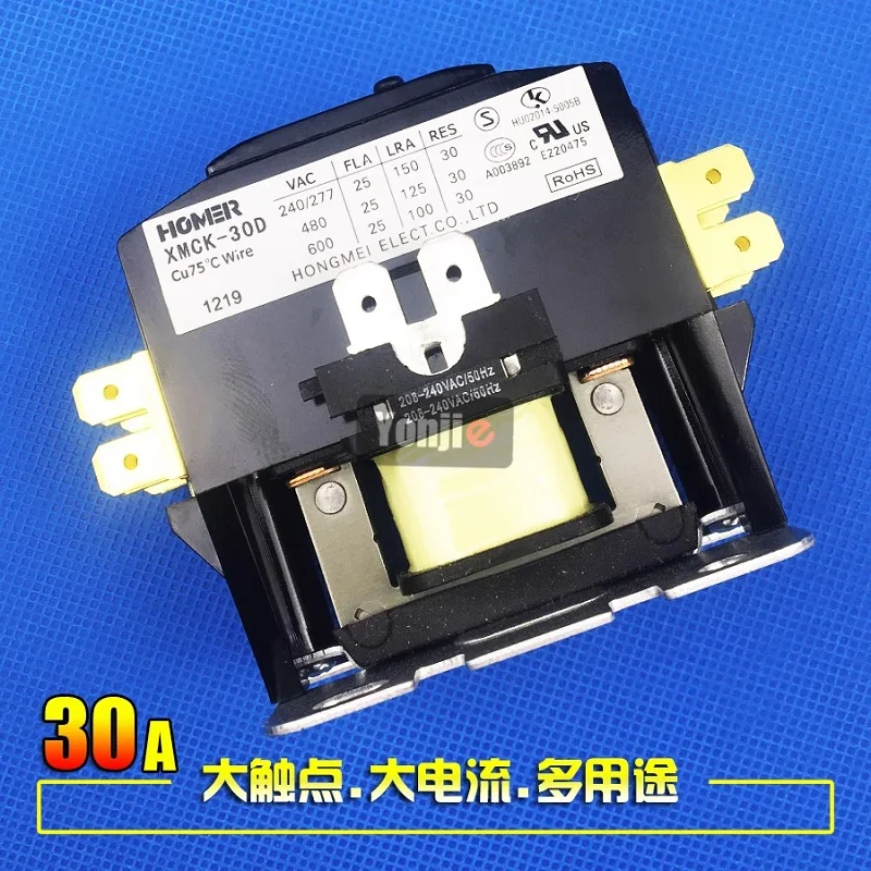 Кондиционер Однофазный контактор переменного тока с шиной XMCK-30D Реле XMCK 30D 208-240 В 50