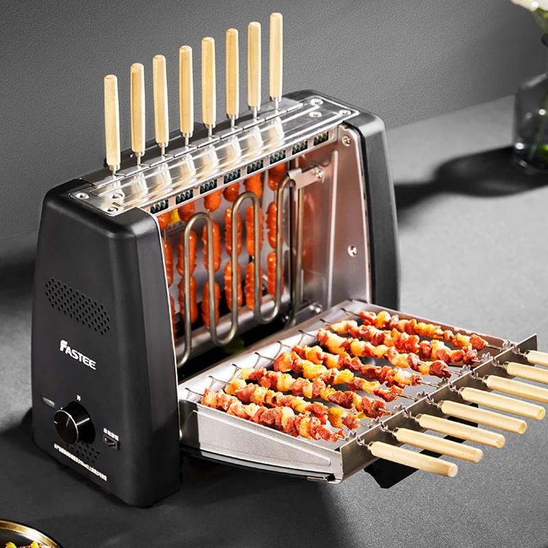 

Electric Rotisserie BBQ Grill Machine Smokeless Rotary Electric Oven Home Barbecue Grill Automatic Rotary Skewer Barbecue Stove