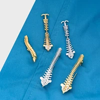 vertebra brooch classic exquisite silver plated crystal encrusted metal pin lapel badge for doctor nurse medical teacher gift
