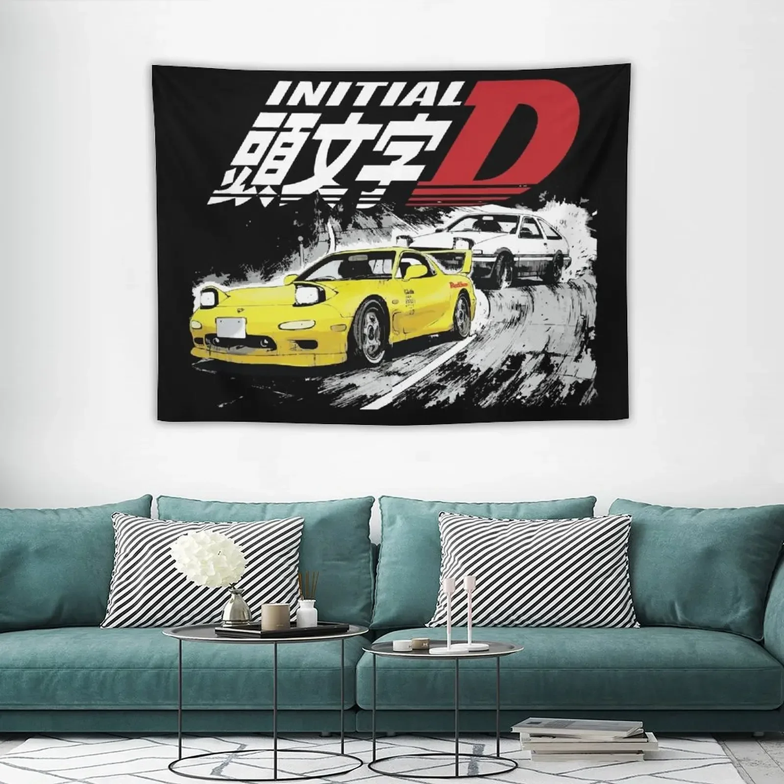 Начальный D FD RX7 этап 1 Дрифтинг-Keisuke Takahashi's RedSuns vs takumi 86 гобелен Декор домашние