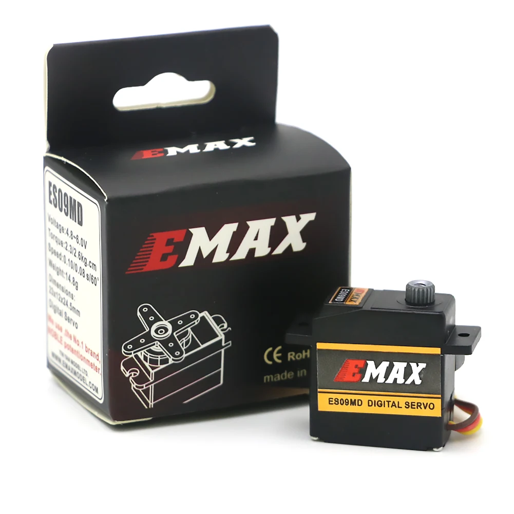 Фото EMAX ES09MD/ES08MD Специальный металлический цифровой сервопривод с двойным подшипником для вертолета TREX Align 450 №2