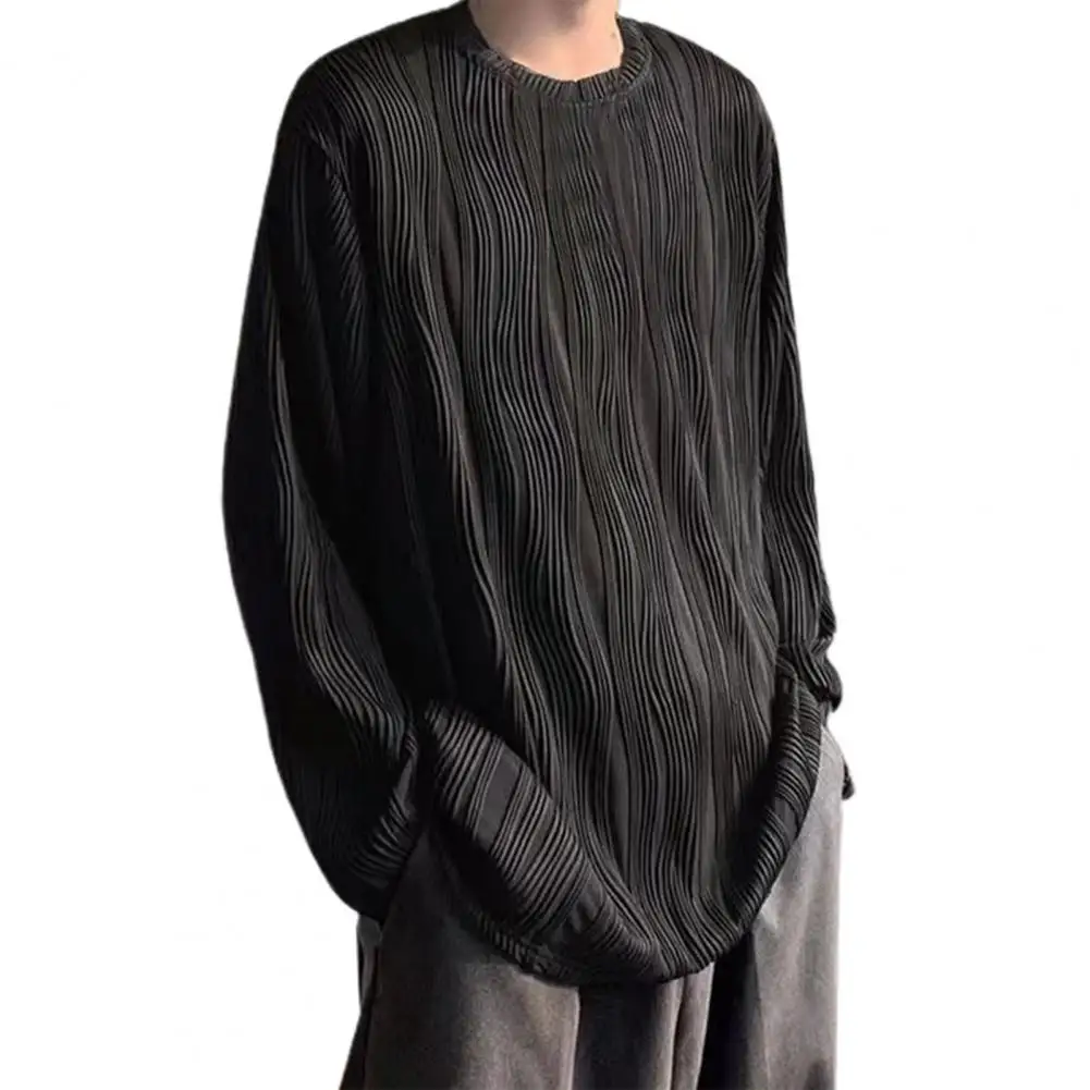 

Individual Men T-shirt Crew Neck Straight Creative Round Neck Loose Type Summer T-shirt