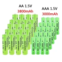 aaa aa rechargeable aa 1 5v 3800mah 1 5v aaa 3000mah alkaline battery flashlight toy watch mp3 player free delivery