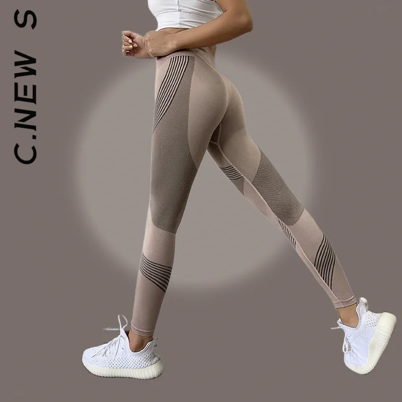 

Sexy Women Leggings High Waist Peach Hips Gym Leggings Quick-drying Sports Stretch Fitness Pants