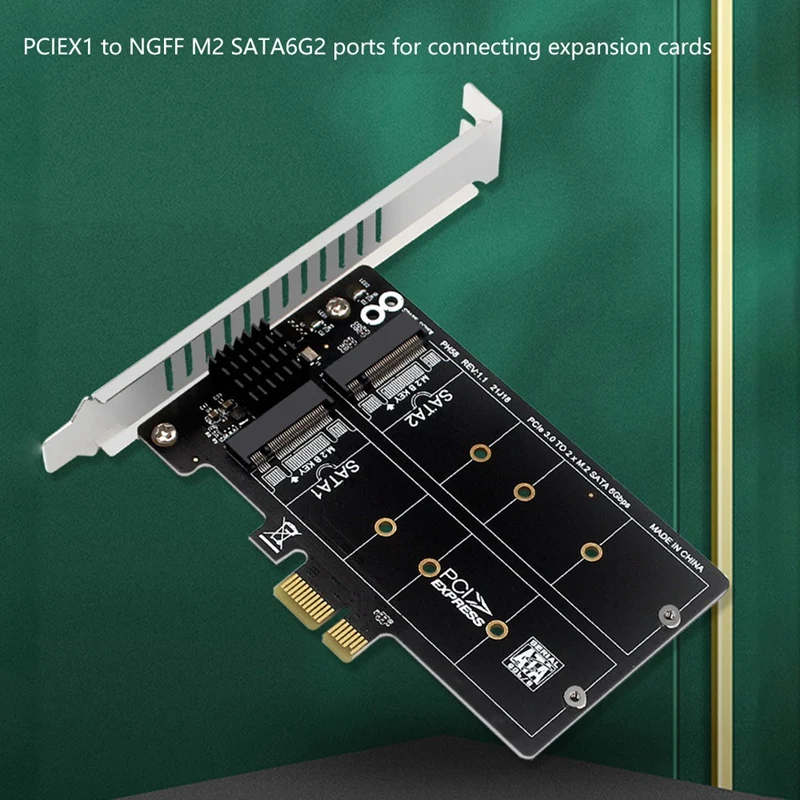 Плата-адаптер PH58 M.2 SATA к PCIE плата-адаптер Dual-Disk Array плата расширения RAID JMB582