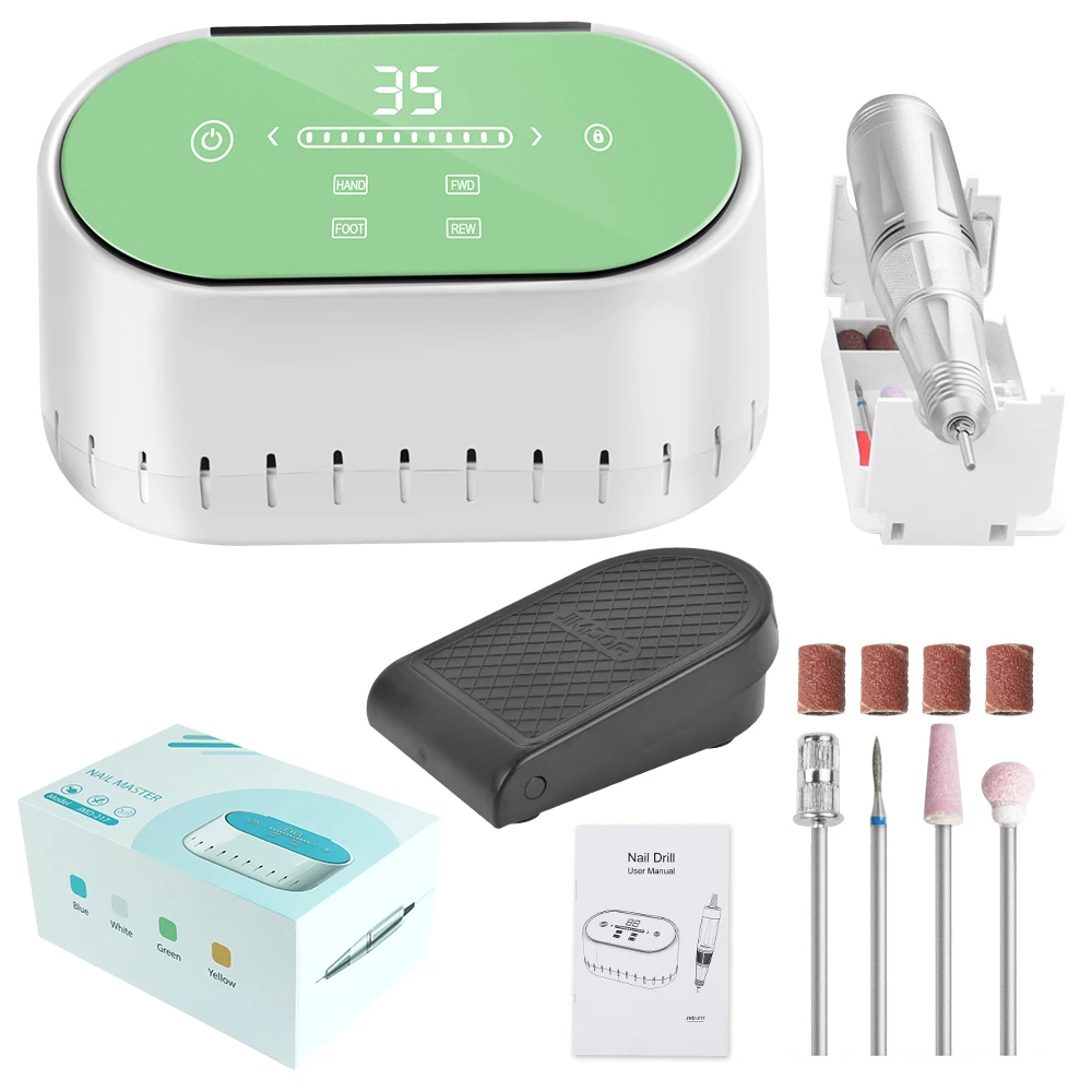 

professional manicure pedicure tool set magnetic storage bit holder manipro electric nail drill machine