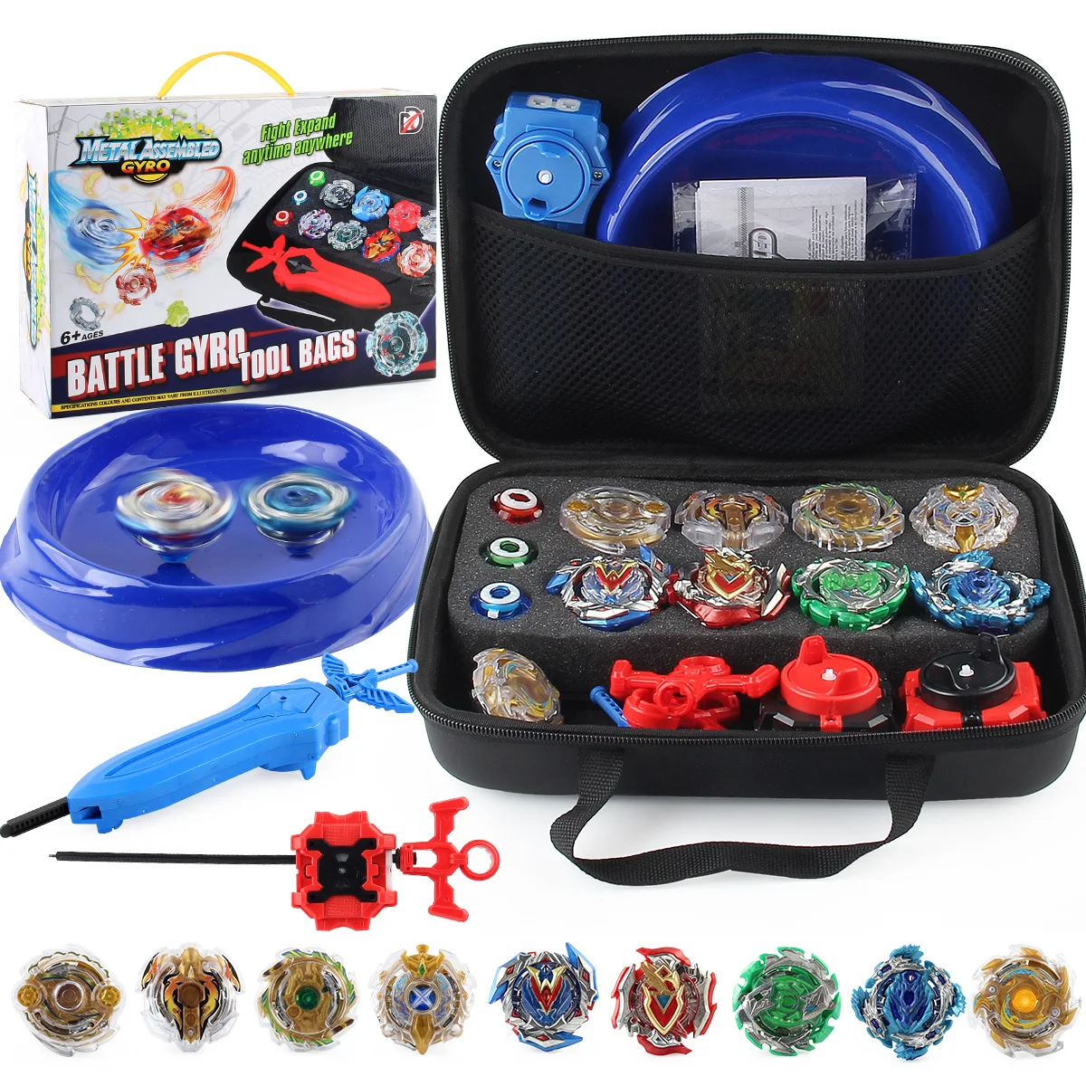 

Toupie Beyblades Burst Metal Fusion Bayblade Bleyblade Set with Launcher and Handlebag XD168-31C Spinning Toys for Children