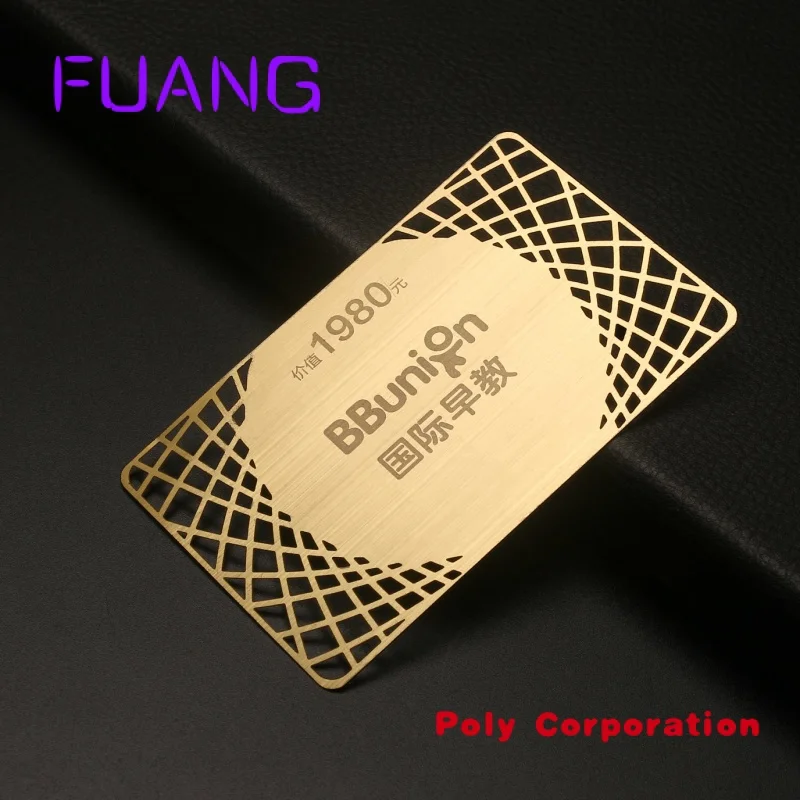 Customized Metal Cards Luxury Credit Card Size Vip Member Metal Business Card with Laser Engraving Logo