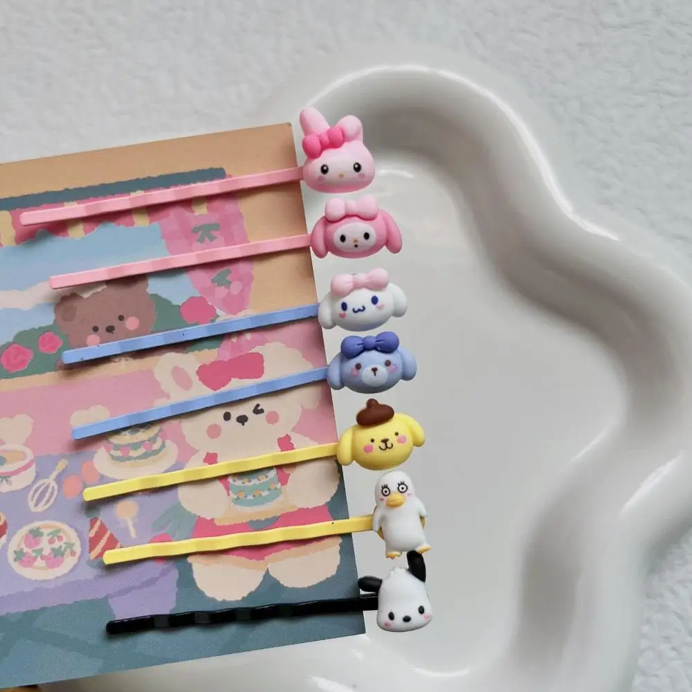 

2 шт. милые аниме Sanrioed аксессуары Cinnamoroll моя мелодия помпон пурин симпатичный одно слово зажим Bb зажим заколка для волос выдача карты подарок