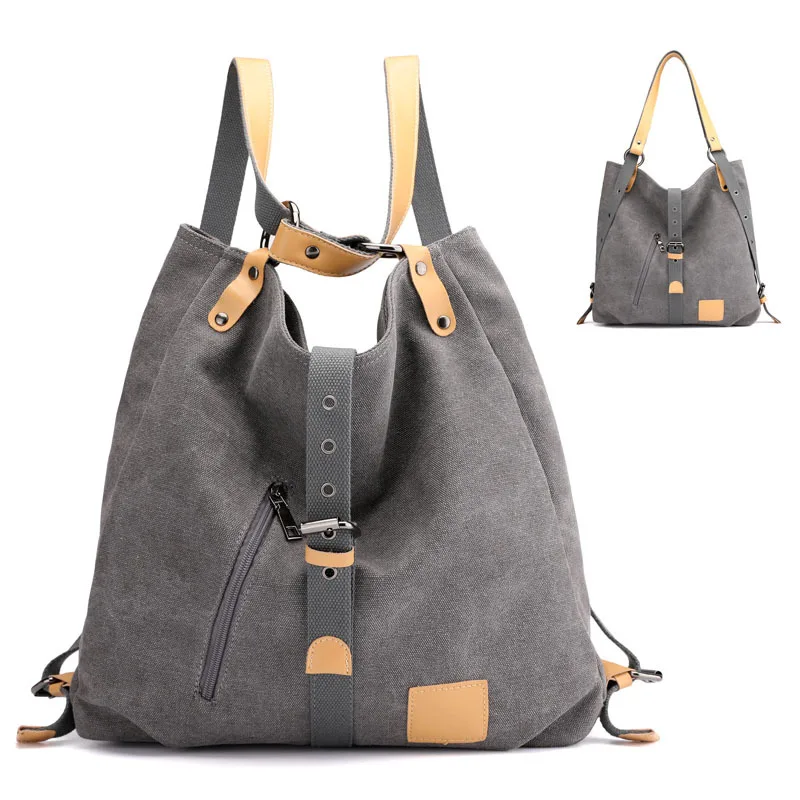 

Холщовый Рюкзак для женщин, многофункциональные сумки на ремне, вместительные повседневные модные дамские сумочки