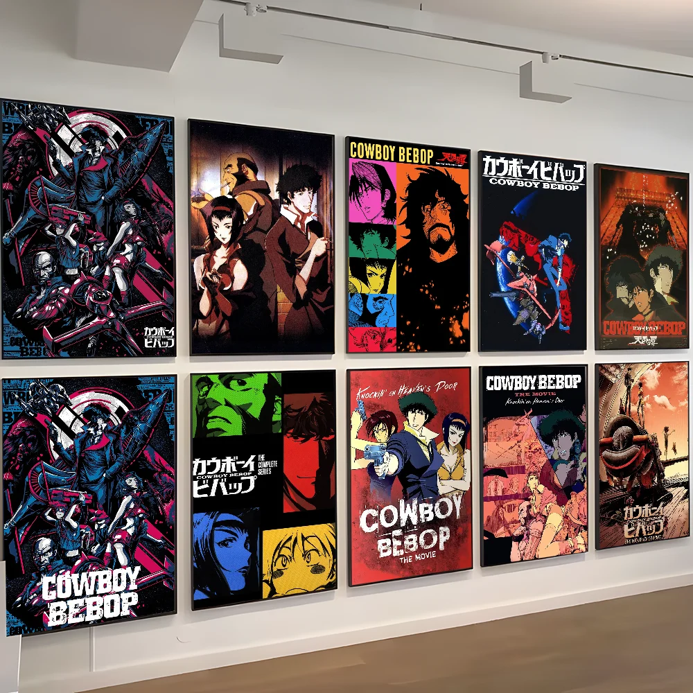 Постеры Cowboy Bebop в классическом винтажном стиле с изображением белой бумаги