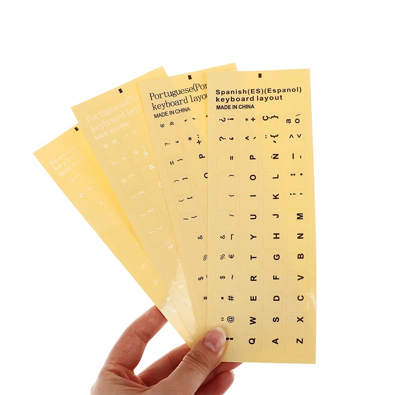 

1Sheet Standard Spanish Portuguese Language Transparent Keyboard Stickers Layout Button Alphabet for PC Laptop Accessories