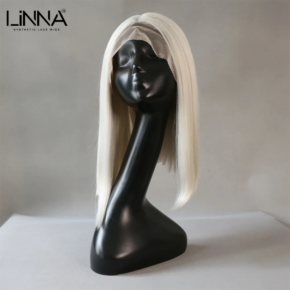 

Парики LINNA Женские синтетические на сетке, шелковистые прямые, средней длины, с мягсветильник и легким цветным волокном, для косплея