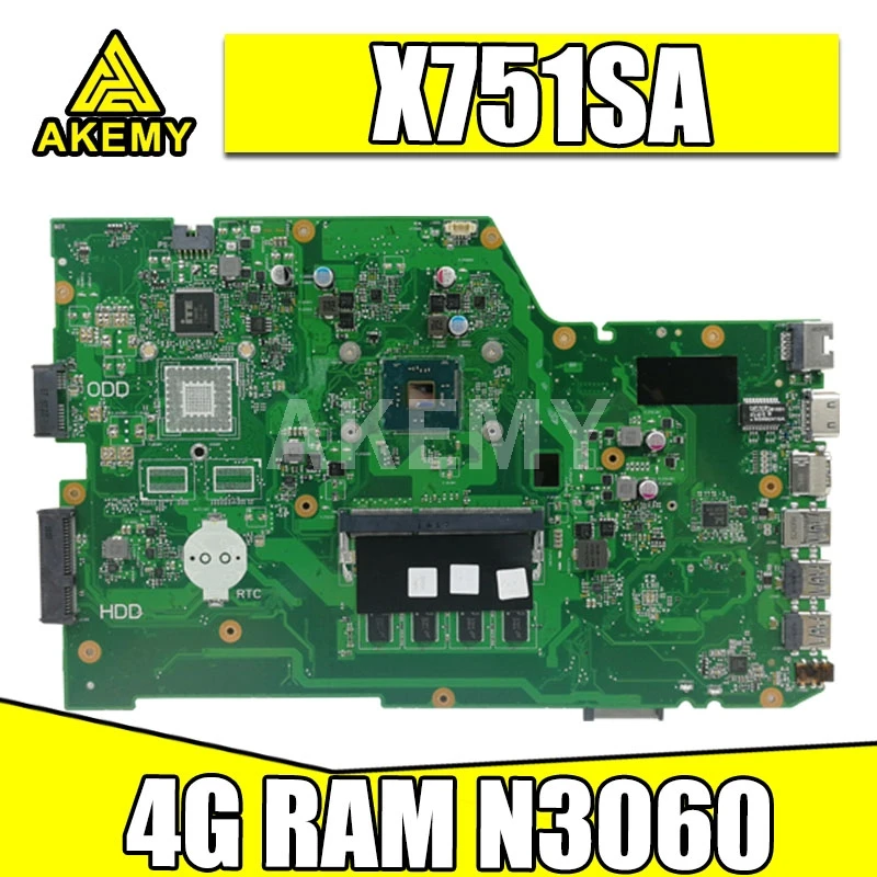 

90NB07M0-R00060 для ASUS X751SV X751SJ X751SA X751S материнская плата для ноутбука 4G/N3060 ЦП