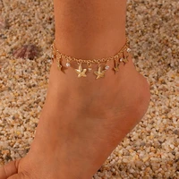 bohemia star pendant anklet set foot chain summer yoga beach leg bracelet charm anklets jewelry gift
