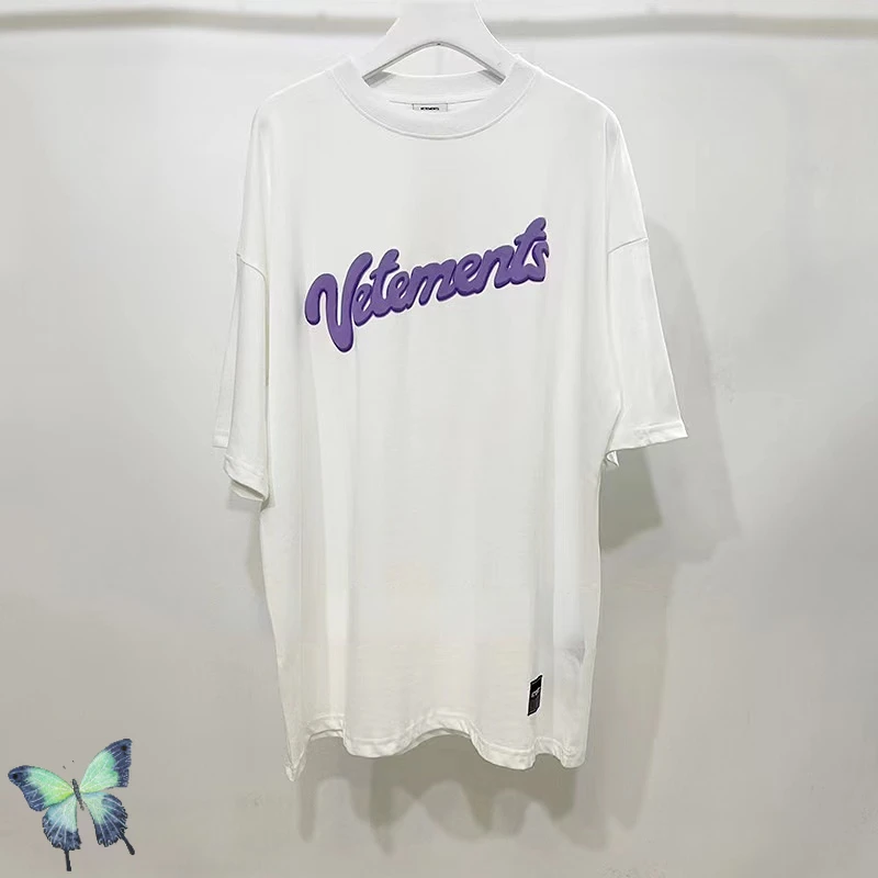 

Foam Logo Back Letter Embroidery Vetements Oversize T-shirt